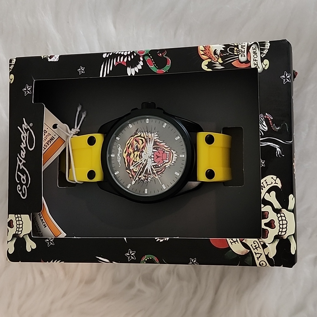 Ed Hardy Yellow And Black Watch Brand New